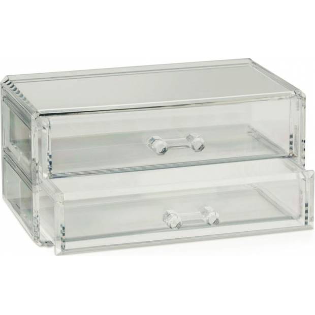 Šperkovnice  SAFIRA plast, transparent, 18,5x10x9,5cm